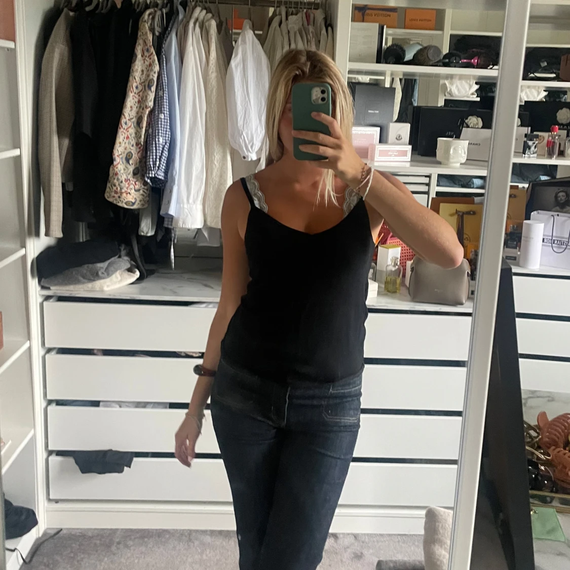 Svart cashmere linne - 2