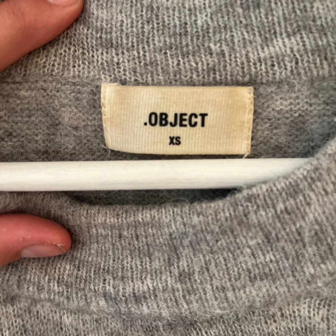 Grå stickad tröja från Object XS - 1