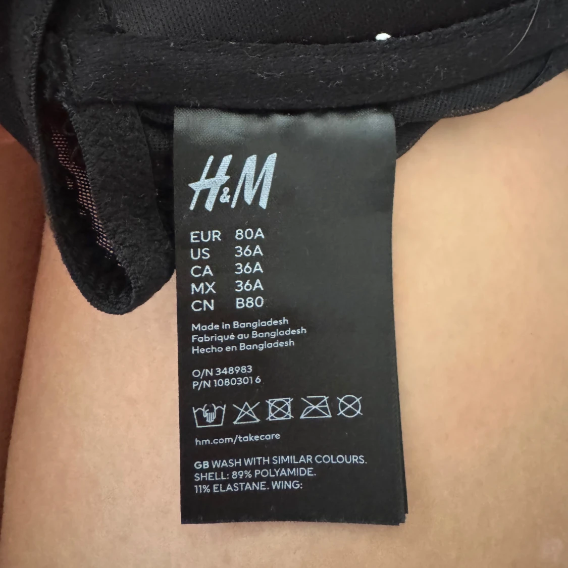 Svart spetsig BH från H&M - 1