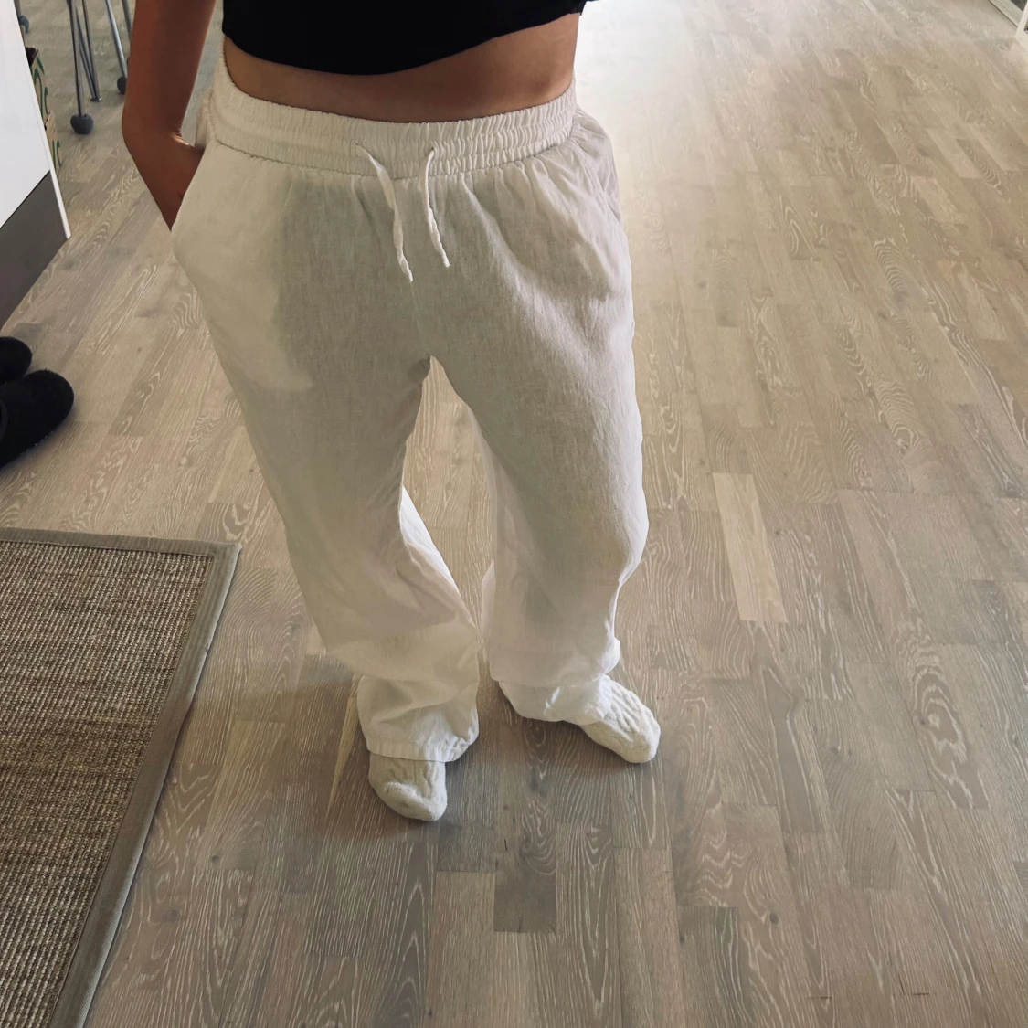 Vita linnebyxor från Lindex - 1