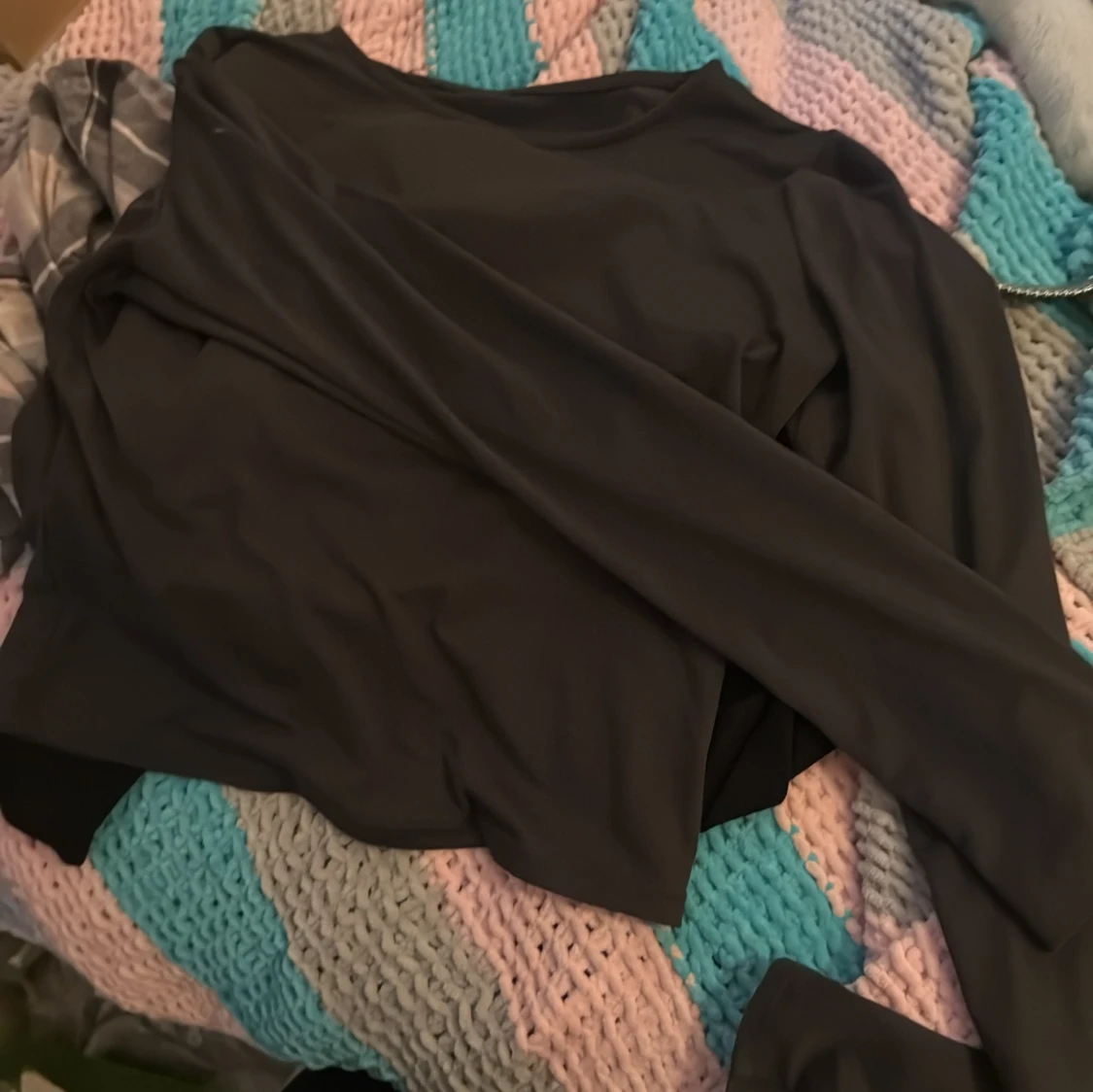 Svart långärmad topp - 4