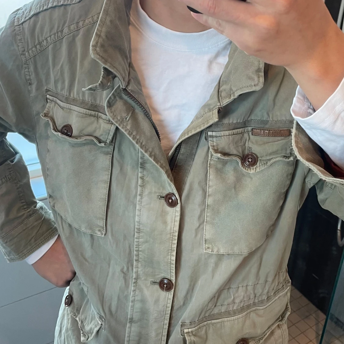 Militärgrön fieldjacka  - 1