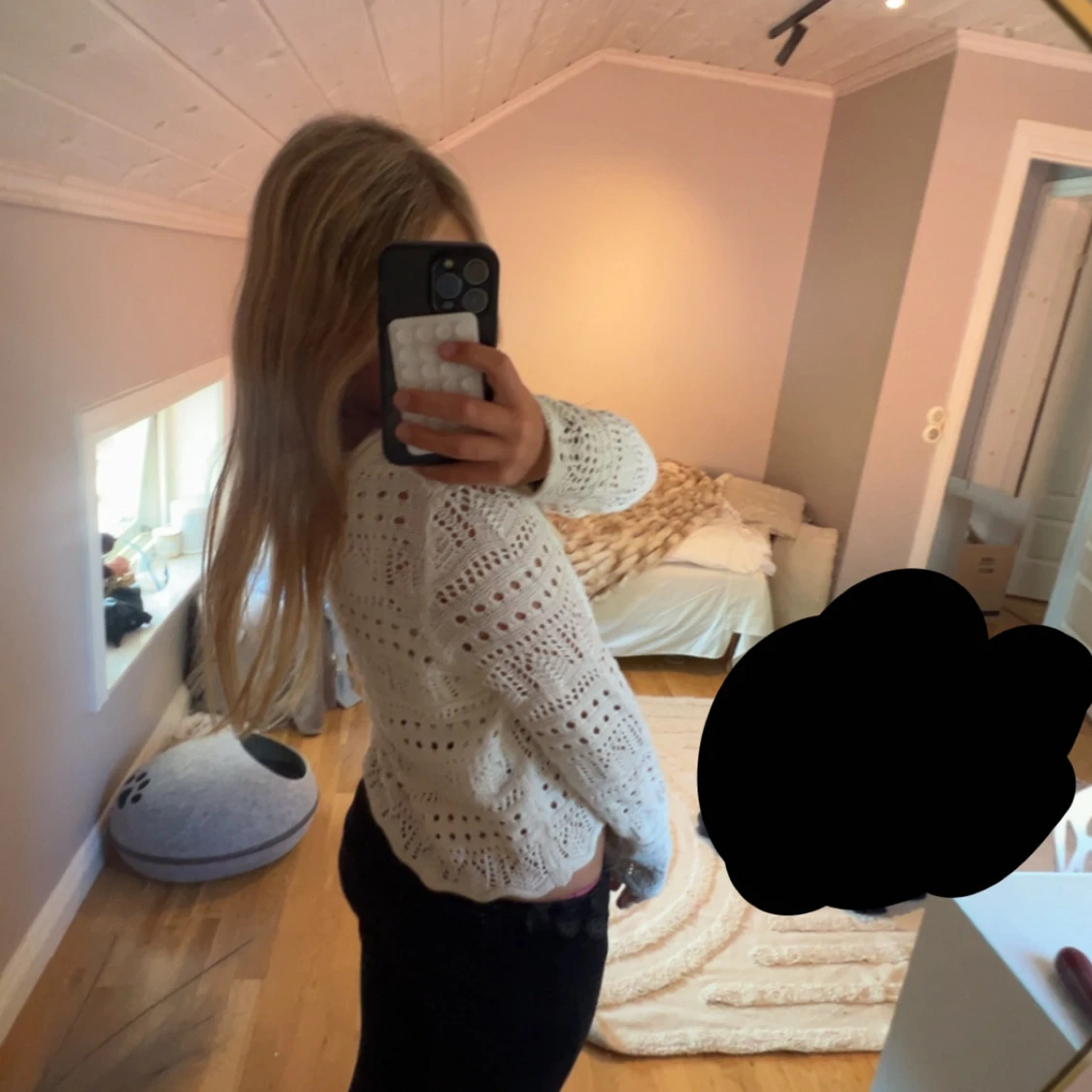 Vit stickad tröja från JDY XS - 1