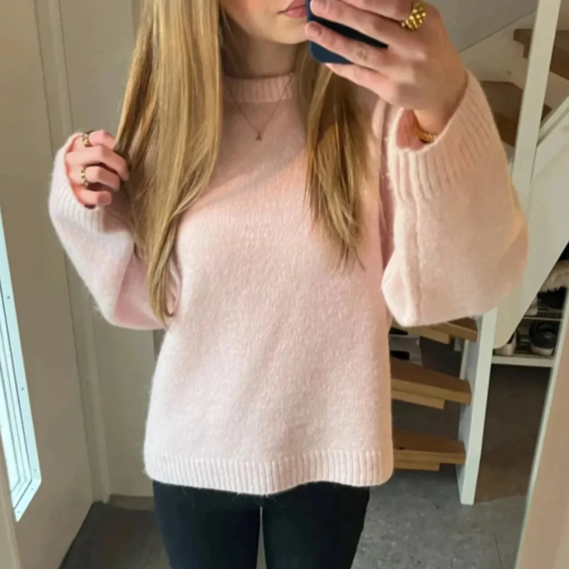 Rosa stickad tröja från Gina Tricot - 2