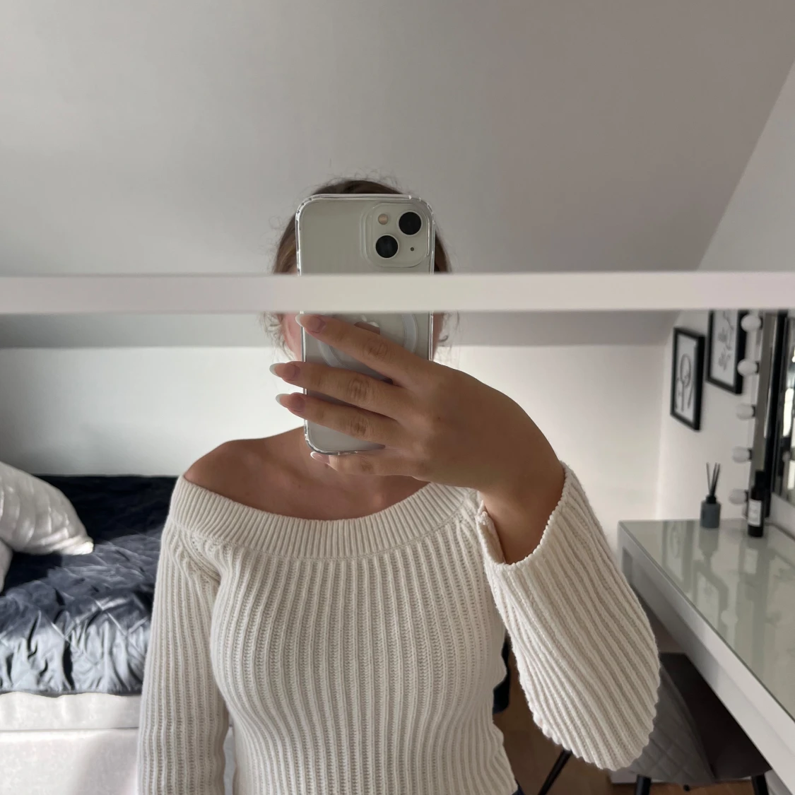 Beige offshoulder+kjol från H&M - 1