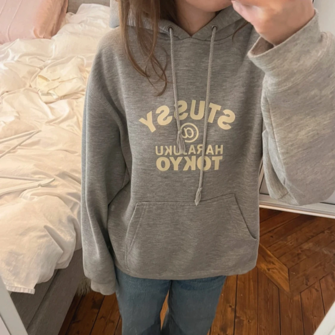 stussy @ harajuku tokyo grå hoodie - 2