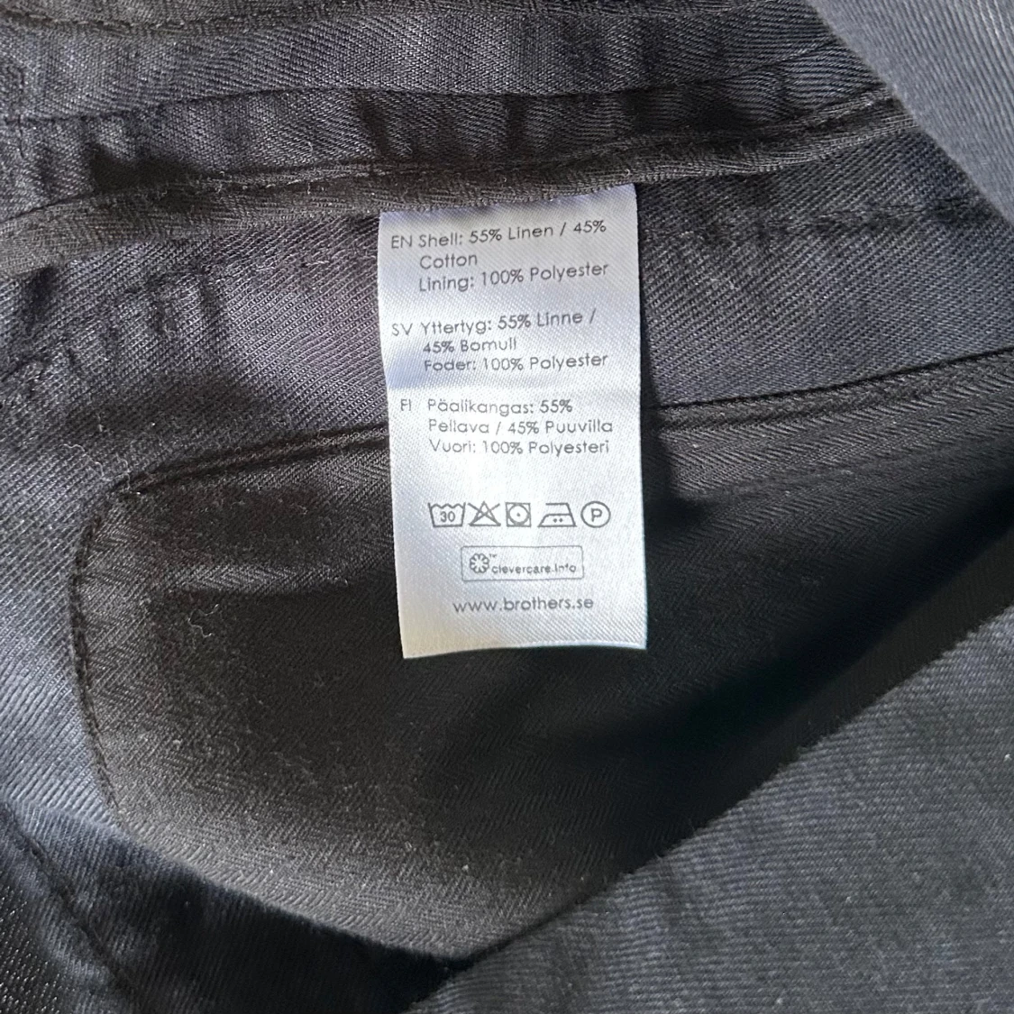 Svart overshirt från Riley i linneblandning - 4