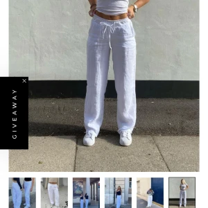 Vita byxor Si stl Xxs lin/ bomull - Nya fina byxor i lin/ bomull. Nyskick och stl xxs. Fodrade med tunt bomullstyg. Nytvättade för säkerhets skull. Köparen betalar frakten. 