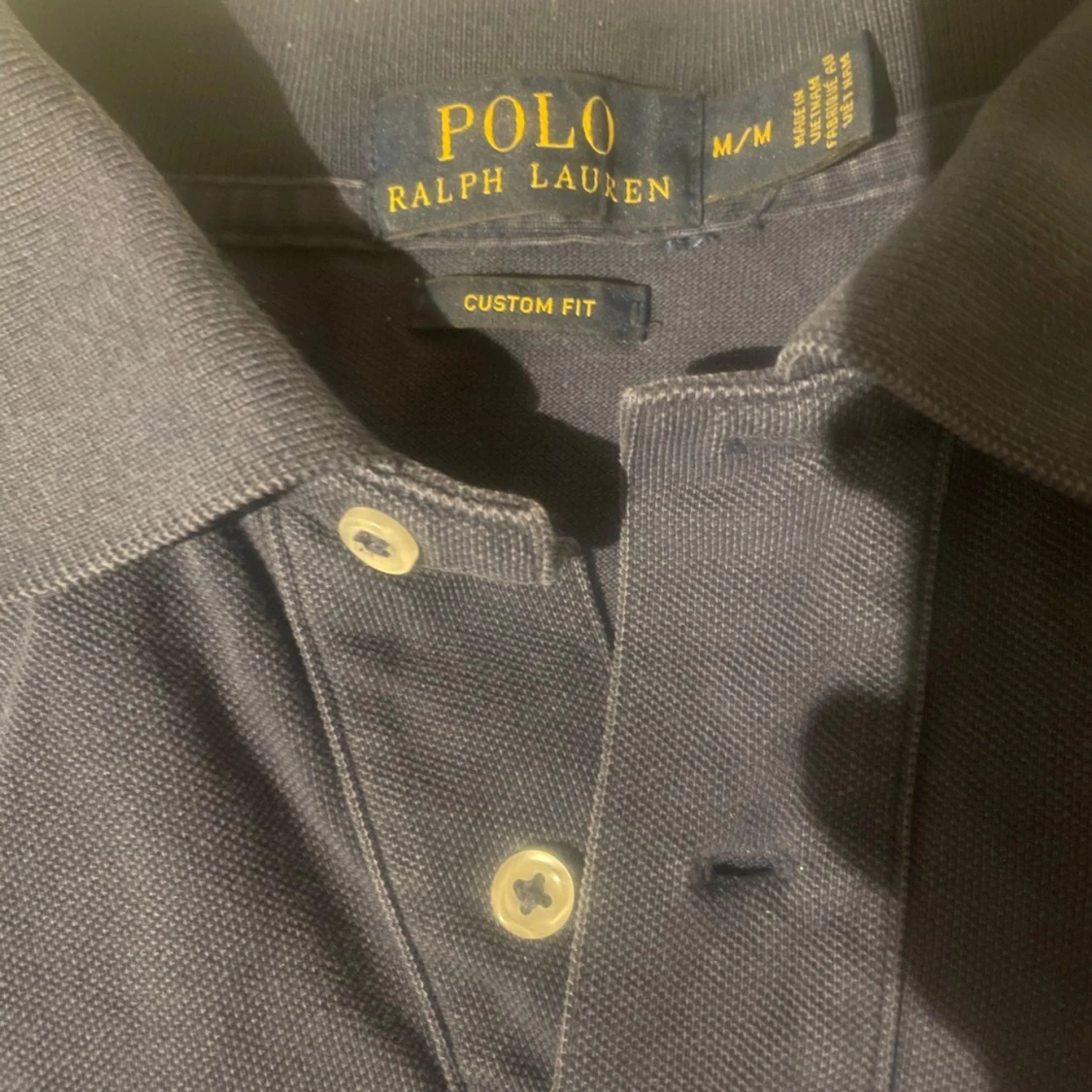 Mörkblå pikétröja från Ralph Lauren - 90