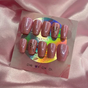 PinkSparkle(S);Short coffin - S: 15 mm, 11,5 mm, 12 mm, 11 mm, 9 mm 
