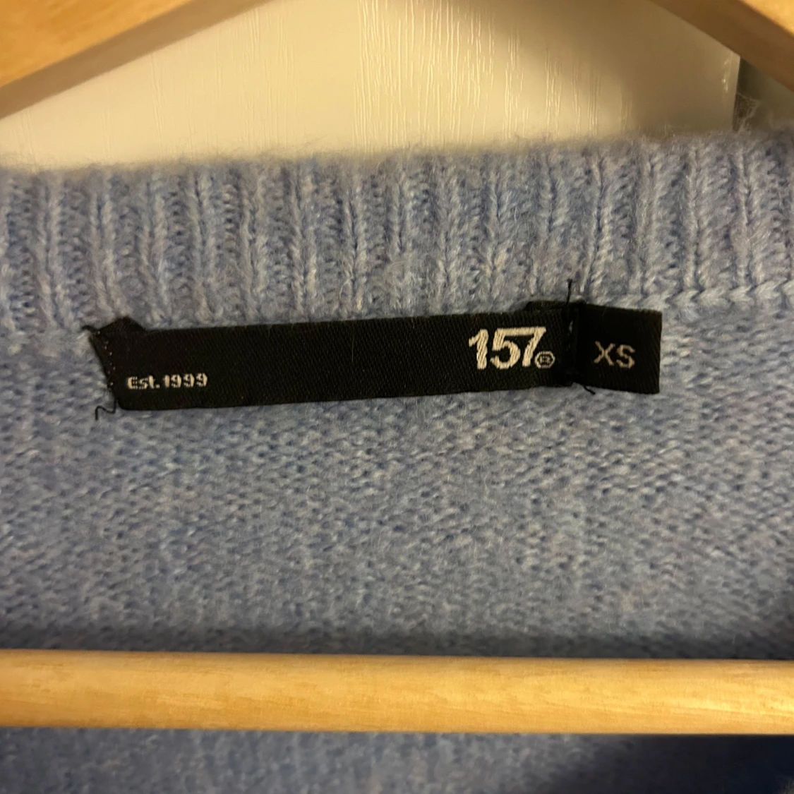 Ljusblå stickad kofta från 157 - 1