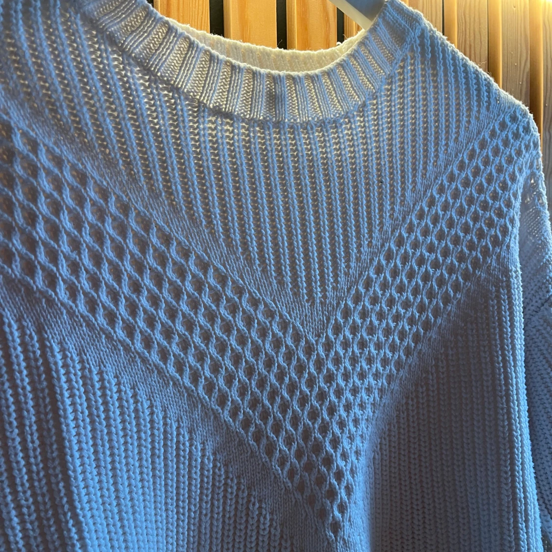 Vit stickad tröja från H&M XS - 1