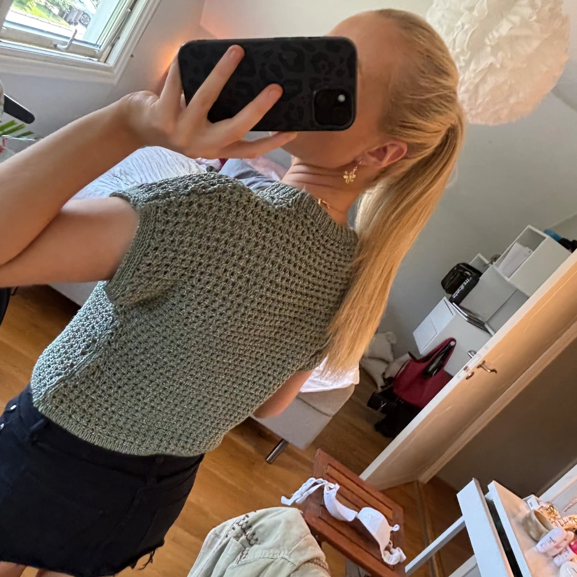 Grön stickad topp - 1