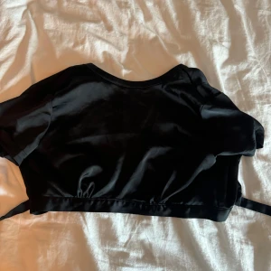 Silkes topp med öppen rygg  - En fin silkes topp med öppen rygg och knytning, super fin och passar bra till flera tillfällen. Används aldrig längre därav säljs 