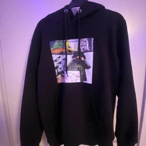 Svart hoodie med grafiskt tryck - En riktigt snygg svart hoodie med welcome to Sweden tryck. Hoodien säljs inte längre och är sällsynt på plick och andra appar. Hör av er vid funderingar😁