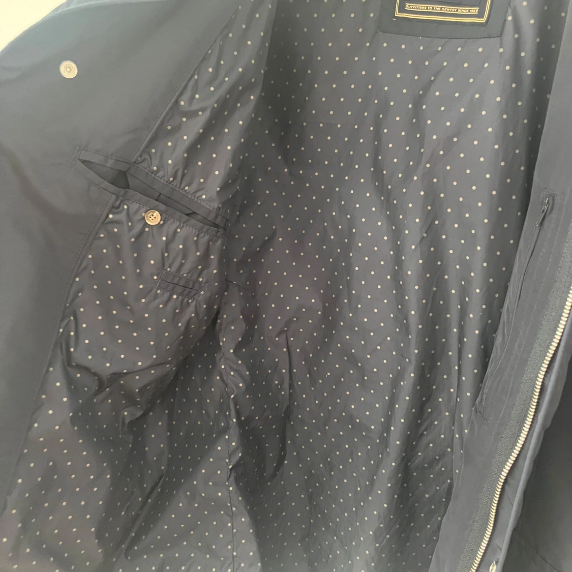 Morris marinblå vindjacka med detaljer - 2