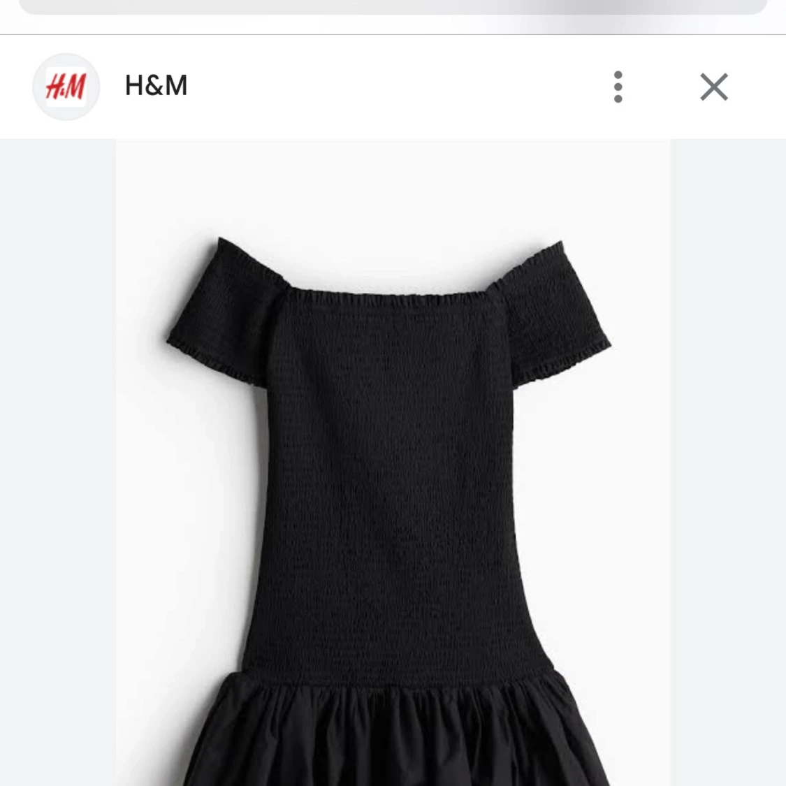 Svart offshoulder klänning H&M - 1