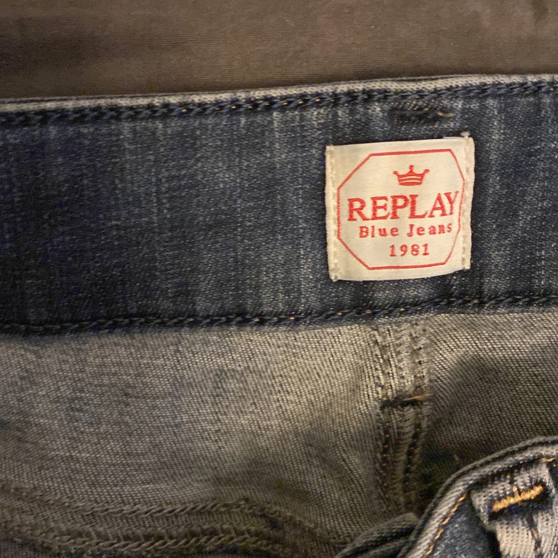 Blå Replay jeansbyxor med slitningar - 3