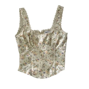 Blommig korsettopp med spets - Supersöt korsettopp från Princess Polly. knappt använd. skriv för frågor <3 