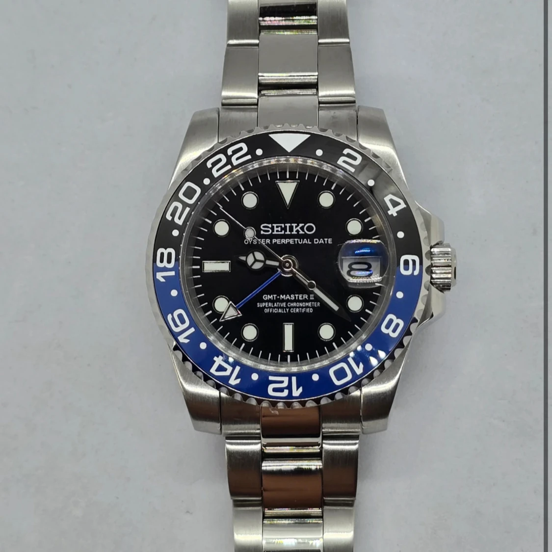 Seiko GMT-Master II blå/svart klocka - 2