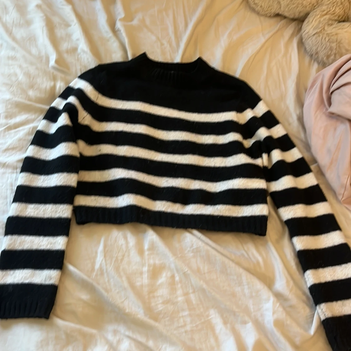 Randig croppad tröja Stradivarius - 1