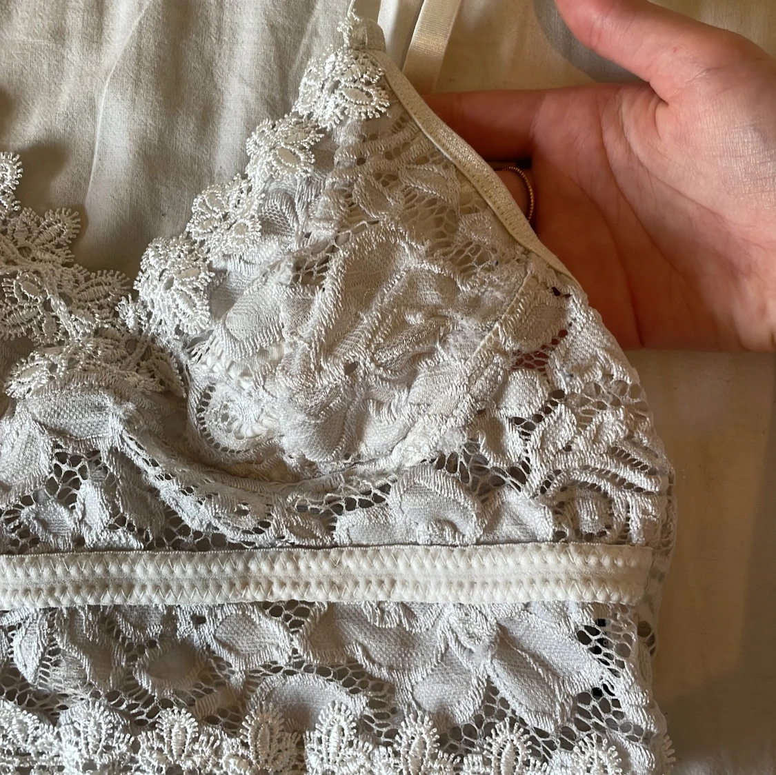 Vit spets bralette - 3