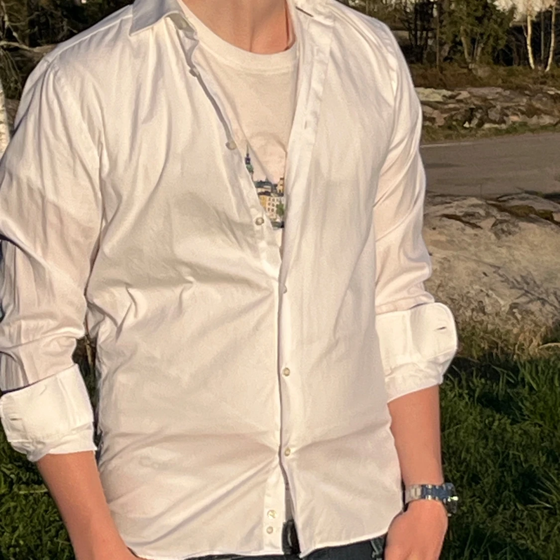 Vit skjorta från bläck - 1