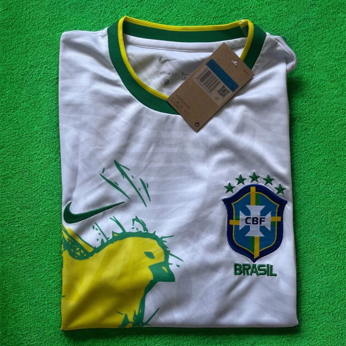 Vit Brasil Nike fotbollströja med tryck - 2