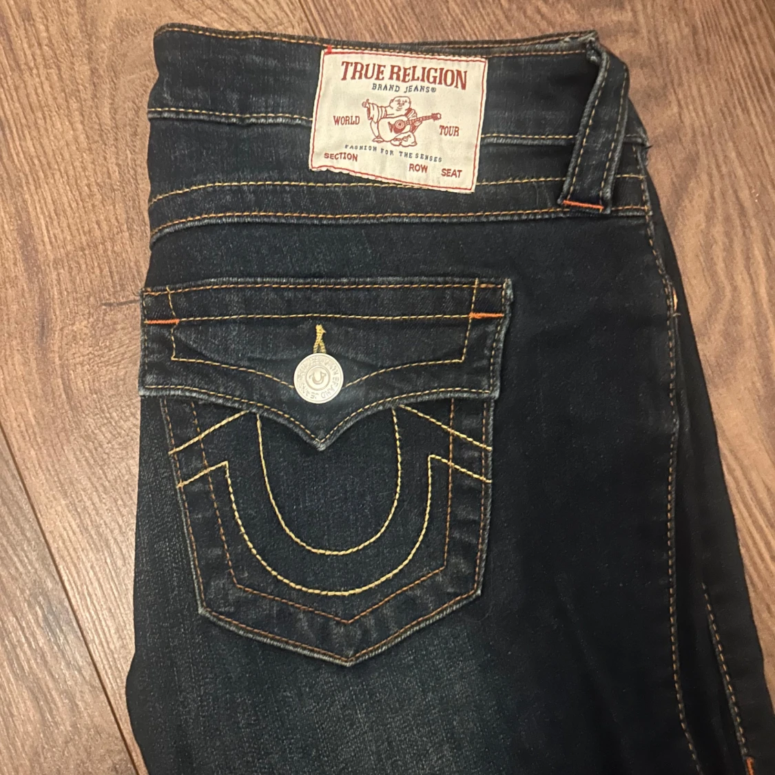 Mörkblå bootcut true Religion jeans - 4