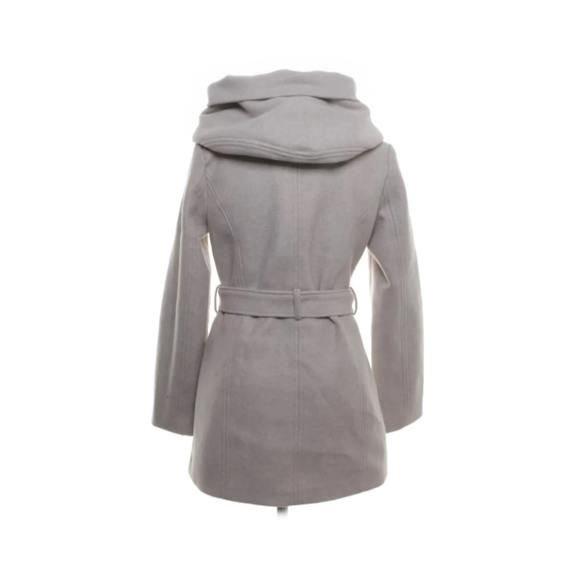 Ljusgrå kappa med huva från Amisu - 1