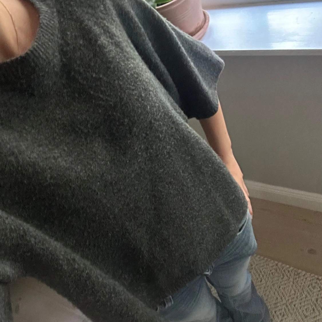 Mörkgrå stickad tröja från 157 - 1
