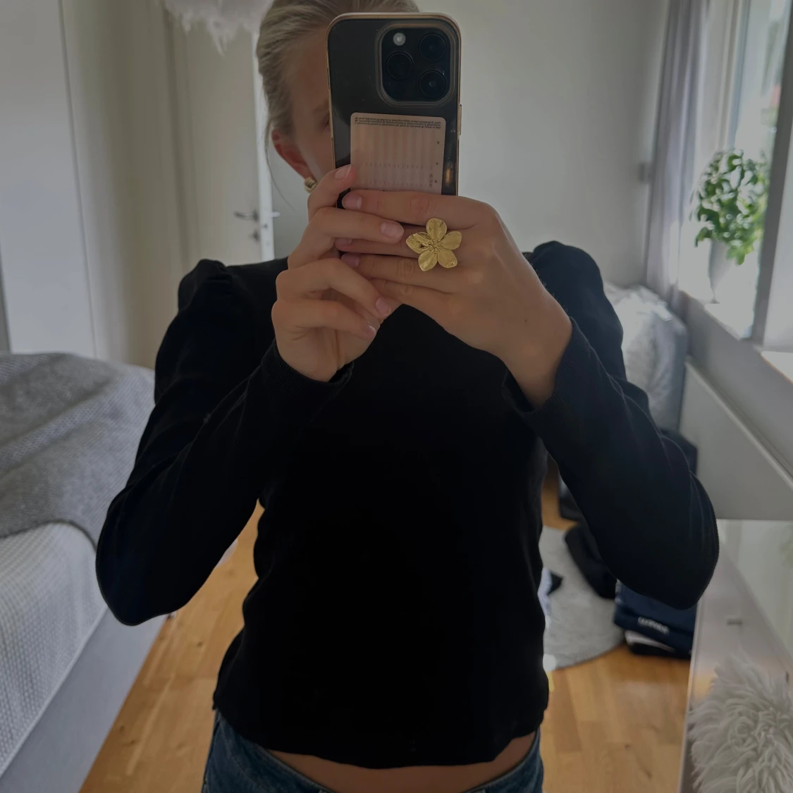 Svart långärmad topp från Pieces