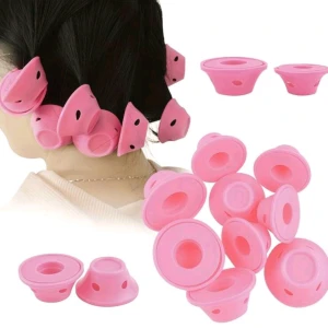Rosa mjuka hårspolar i silikon - Säljer ett set med rosa hårspolar i mjuk silikon. Perfekta för att skapa snygga lockar utan värme. De är flexibla, lätta att använda och sitter bekvämt i håret. Passar alla hårtyper och ger fina, definierade lockar. Kommer i förpackning med 21 spolar i typ två eller tre storlekar. PRIS KAN DISKUTERAS!