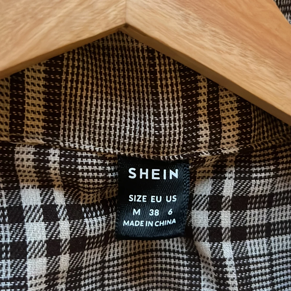 Rutig långklänning med kavajkrage från SHEIN - 3