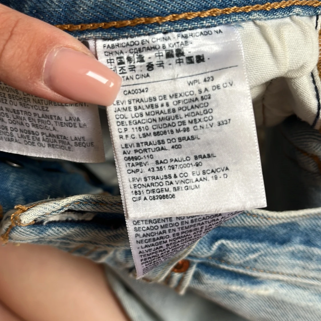 Levi's 501 ljusblå jeansshorts - 4