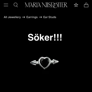 Silverfärgad hjärtformad ear stud från Maria Nilsdotter - Söker detta snygga örhänge från Maria nilsdotter. 800kr. Kan mötas upp i Sthlm! 