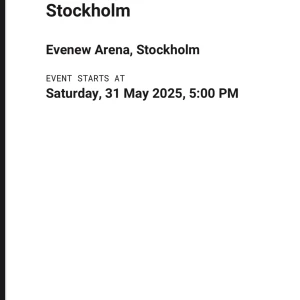 Stockholm - Asme Konsert Stockholm på Evenew Arena den 31 maj 2025.