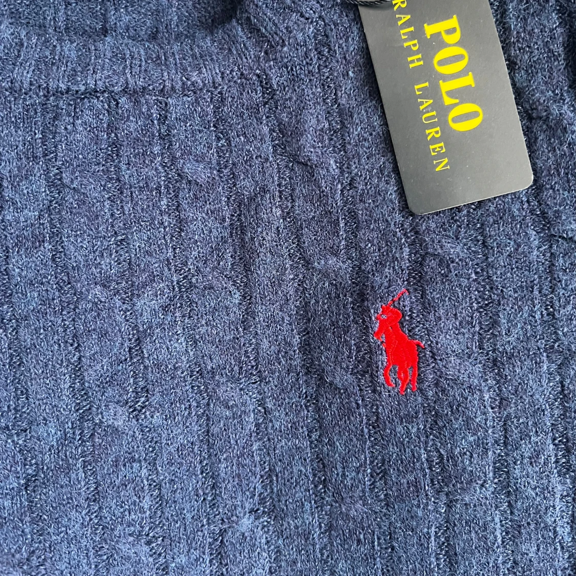 Blå stickad tröja från Polo Ralph Lauren - 1