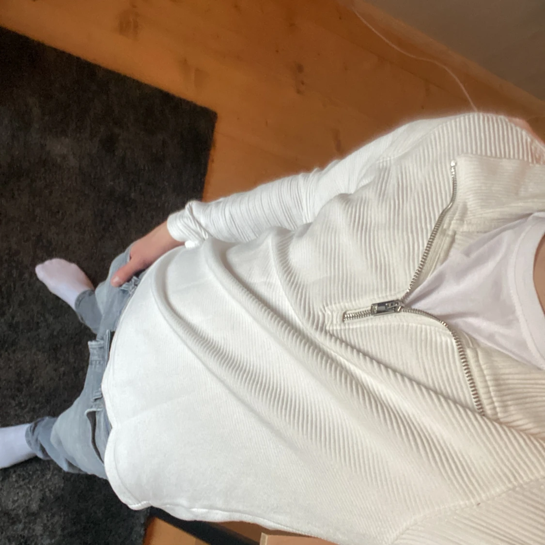 Vit Half zip tröja från H&M - 1