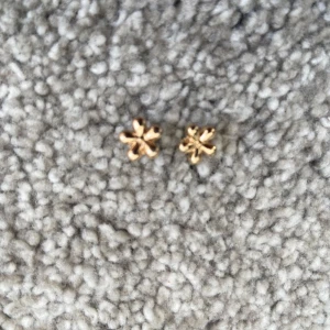 Guldblommiga örhängen - Säljer ett par söta örhängen i form av blommor i guld. Perfekta för att ge en elegant touch till din outfit. De är små och diskreta, vilket gör dem lätta att bära varje dag.