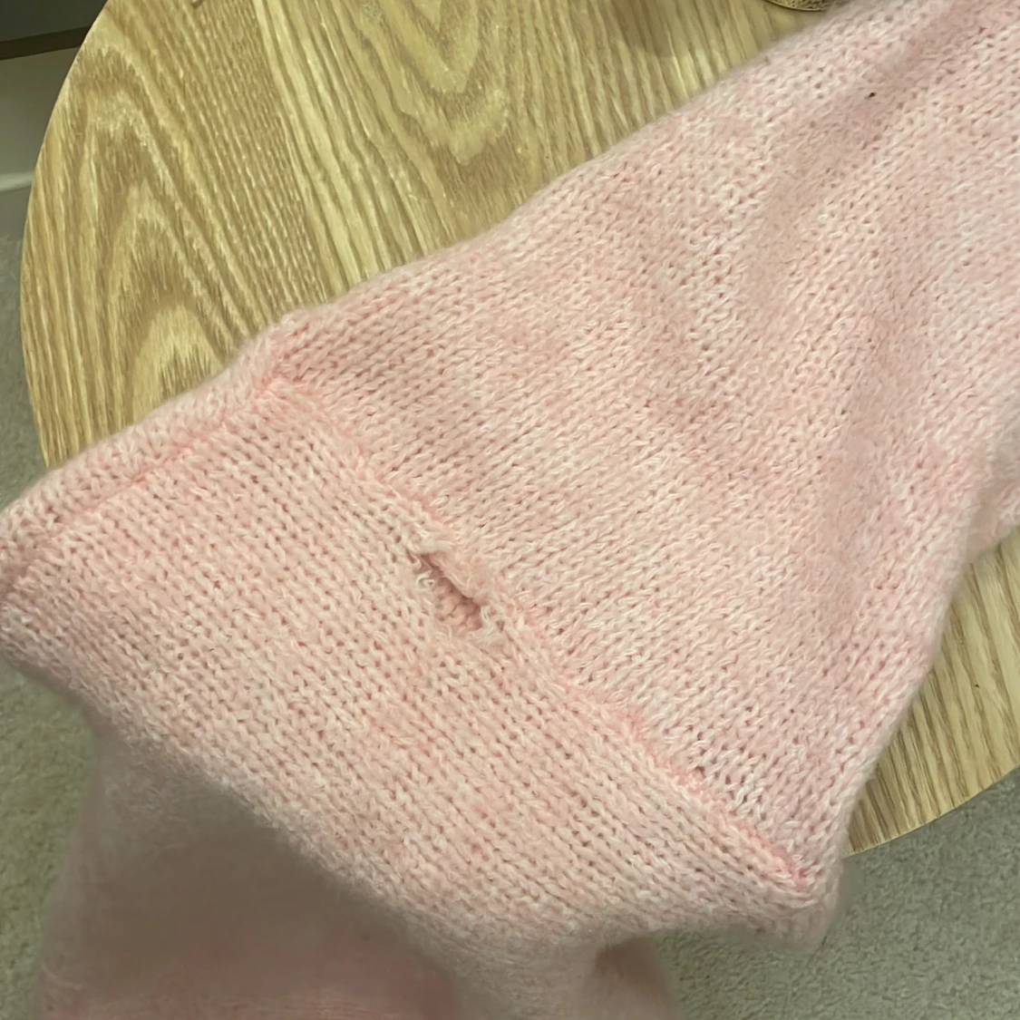 Rosa stickad kofta - 1