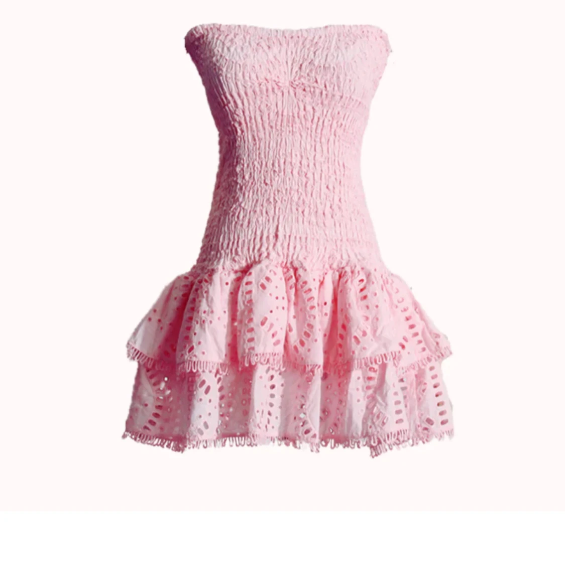 Rosa volangklänning