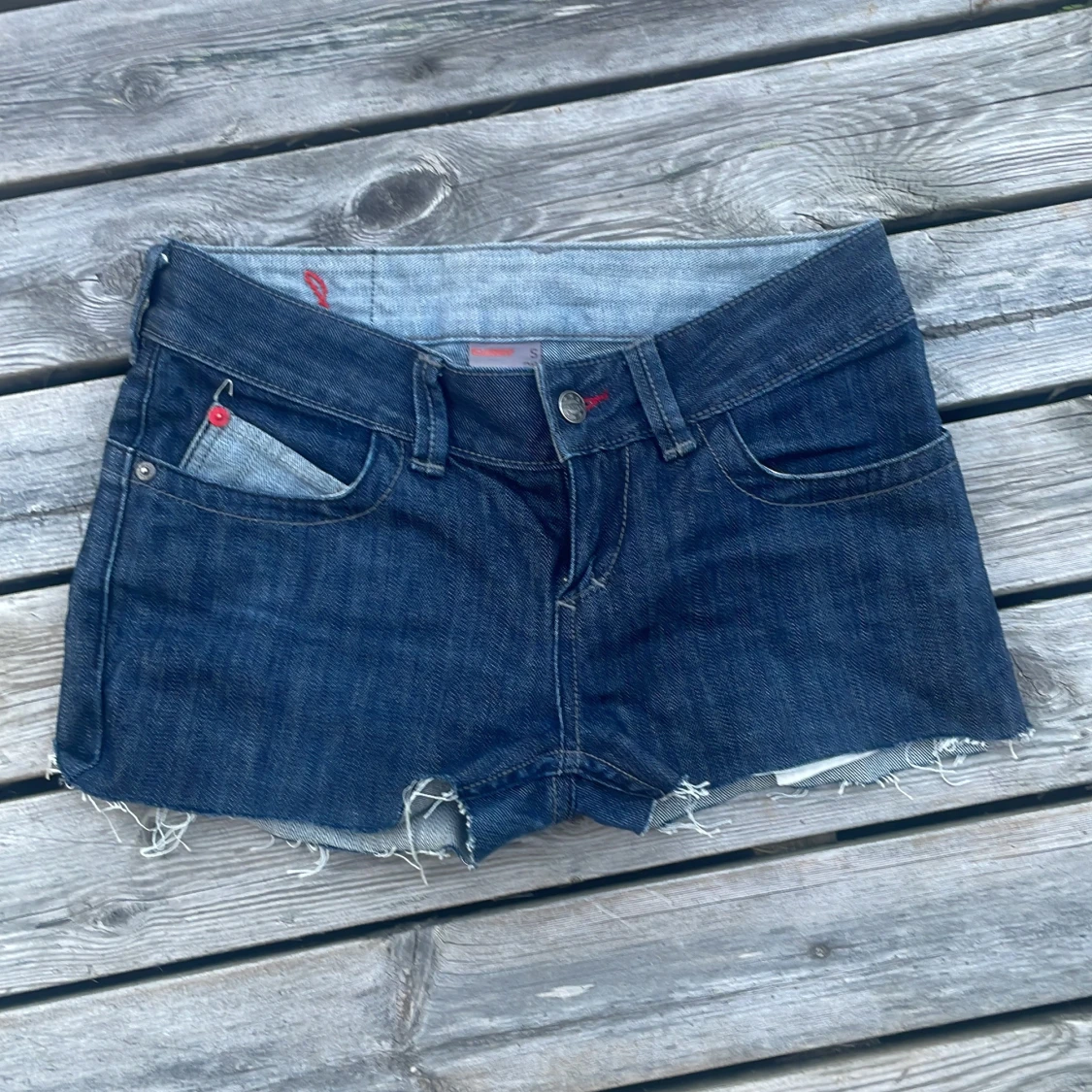 Mörkblå mini jeansshorts från Scott - 1