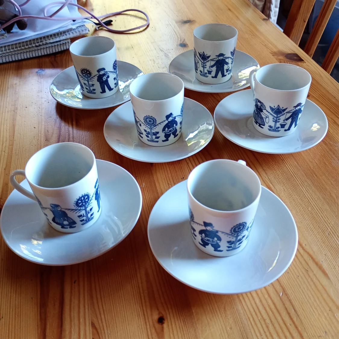 Retro Kaffekoppar med fat Bavaria 6 stycken. - 4