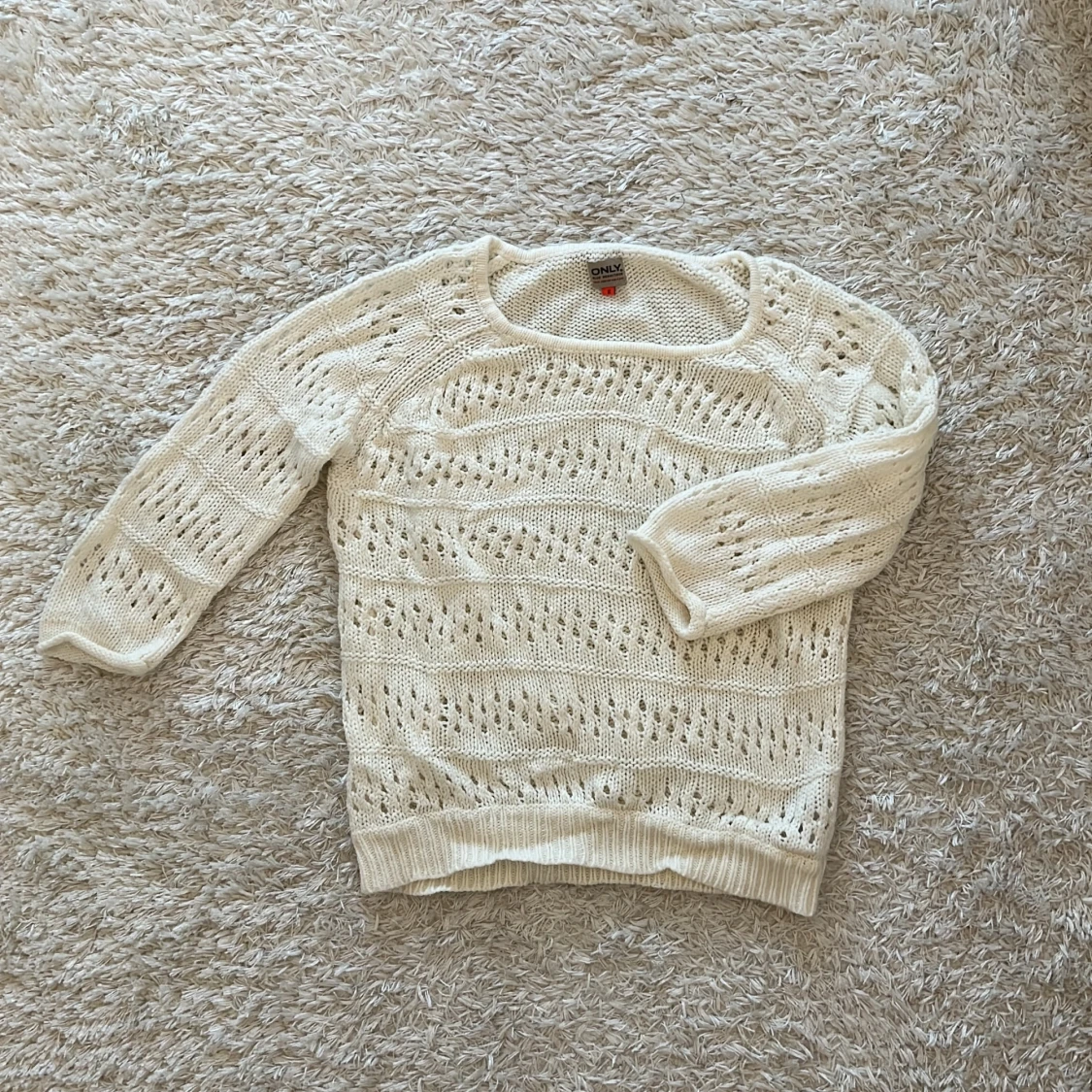 Trekvartsärmad Stickad Topp - 92