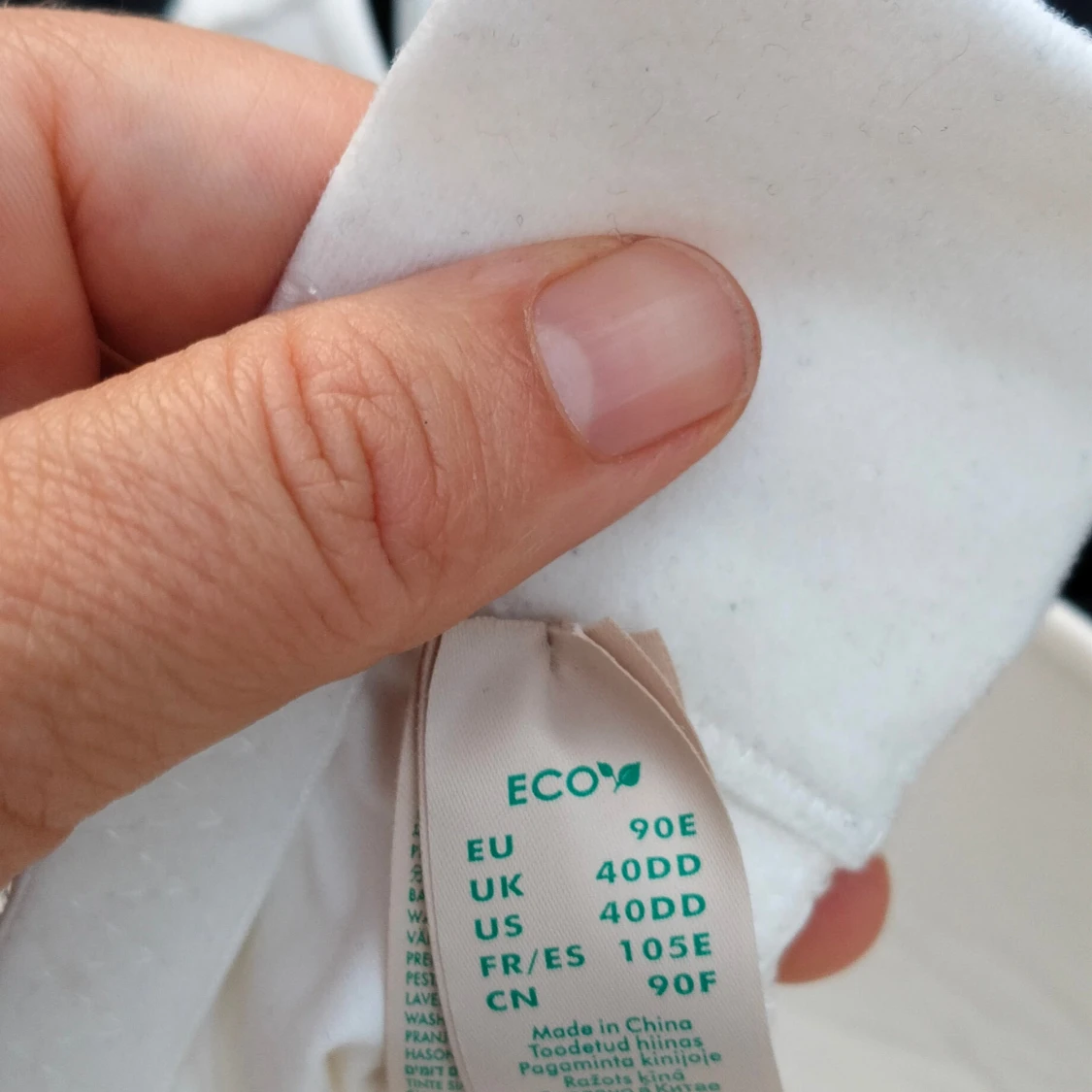 Vit spetsdetaljerad bh 90E ECO - 1