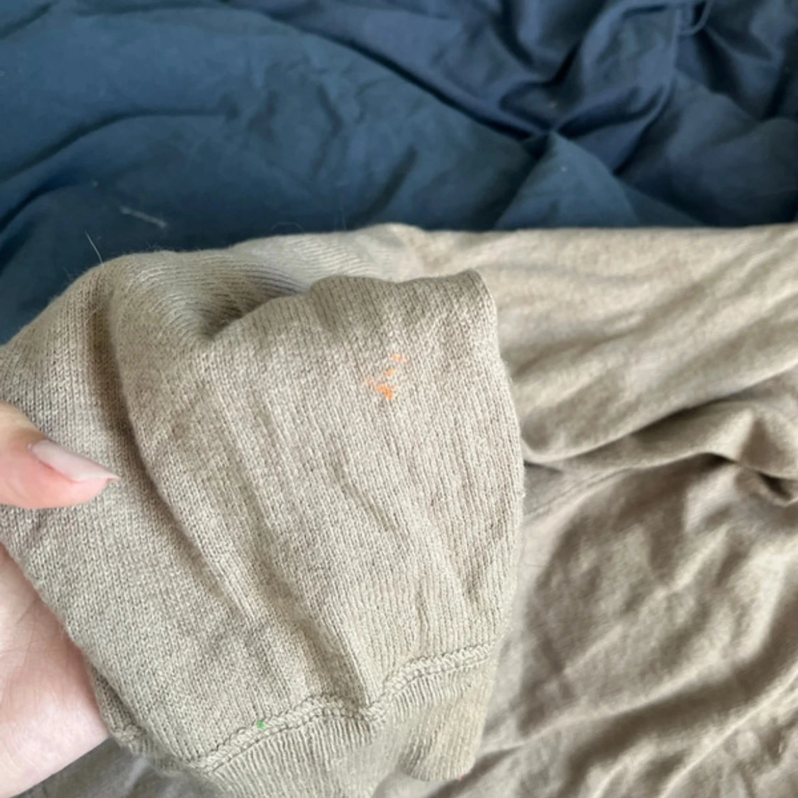 Beige hoodie i kashmirblandning H&M S - 3