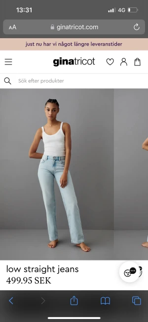 Jeans  - Säljer dessa fina jeans, har ett par liknande å därför väljer jag att  säljer jag dessa. Priset går att diskutera. Dom kostar 499 nya. Skriv privat för fler bilder 