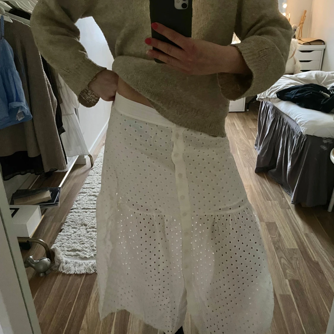 Vit sommar lång kjol - 1