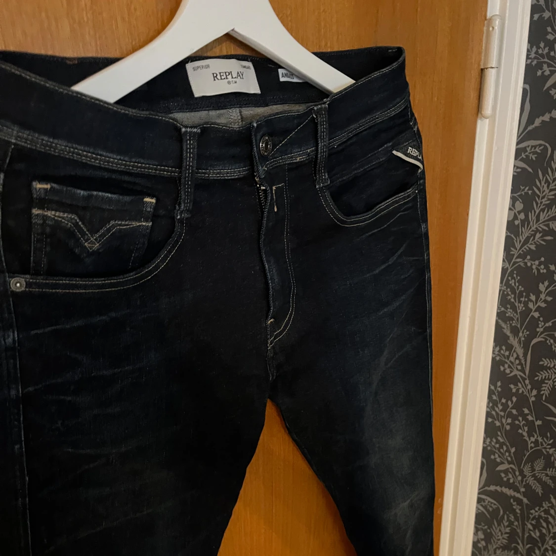 Svarta Replay Hyperflex jeans